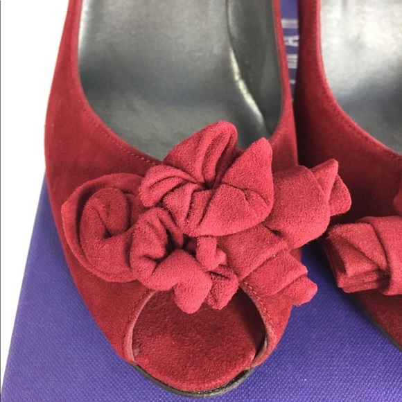 Stuart weitzman scarlet red suede pumps - Picture 3 of 4
